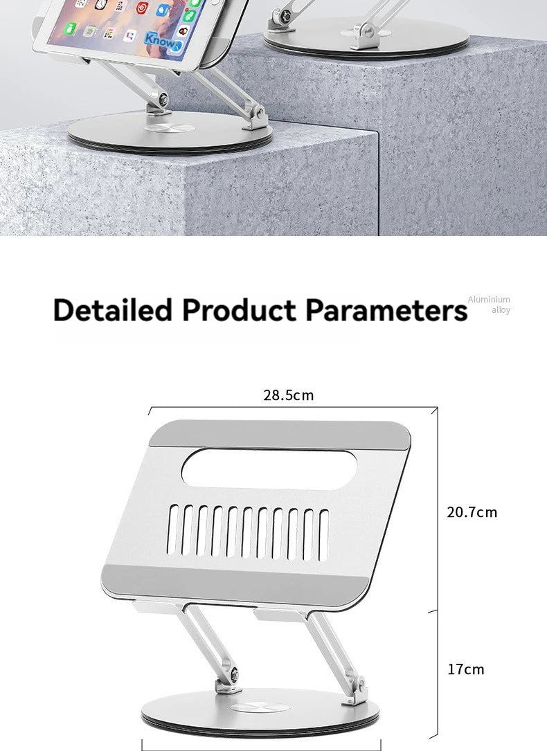 Premium 360° Rotating Aluminium Laptop Stand