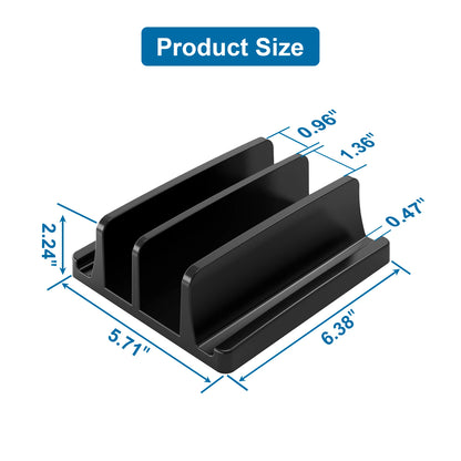 Vertical Laptop Stand – 3-Slot Desk Holder & Docking Station for MacBook, Tablet & Phone