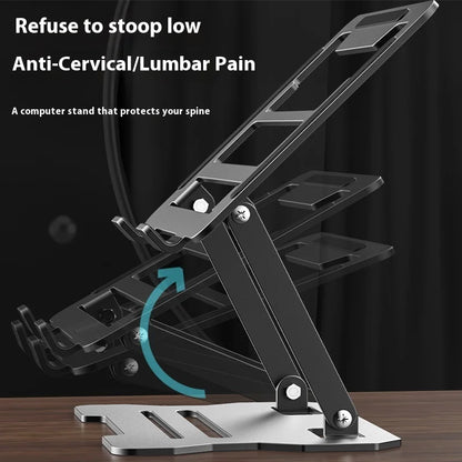 Universal Laptop Holder Portable Laptop Tablet Stand Anti-Slip Adjustable Metal Bracket Stable Riser Notebook Holder for Macbook