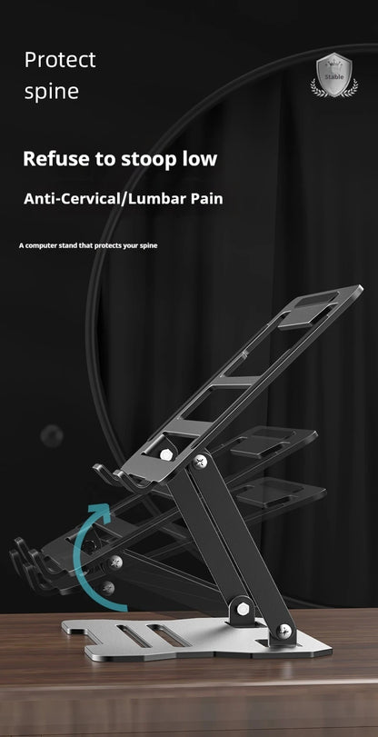 Universal Laptop Holder Portable Laptop Tablet Stand Anti-Slip Adjustable Metal Bracket Stable Riser Notebook Holder for Macbook