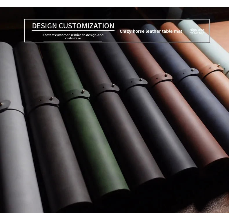 PU Leather Desk Pad Set – Waterproof Non-Slip Mouse Pad with Keyboard & Wrist Rest